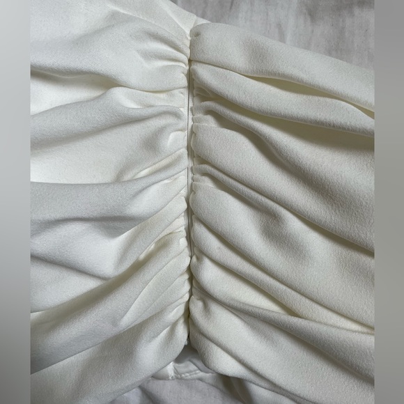 Zara white draped corset top - Picture 3 of 4